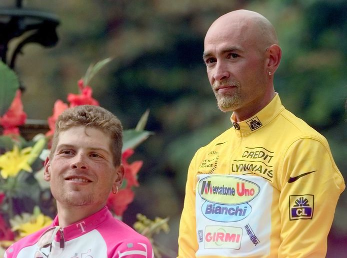 Jan Ullrich en Marco Pantani in 1998.