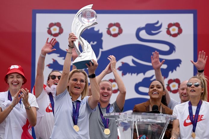 Sarina Wiegman became European champion with England last year.