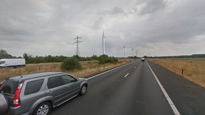 Visualisatie van de windturbines langs de A73.