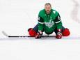Alex Ovechkin tijdens de warming-up.