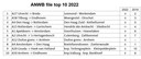ANWB file top 10 van 2022.