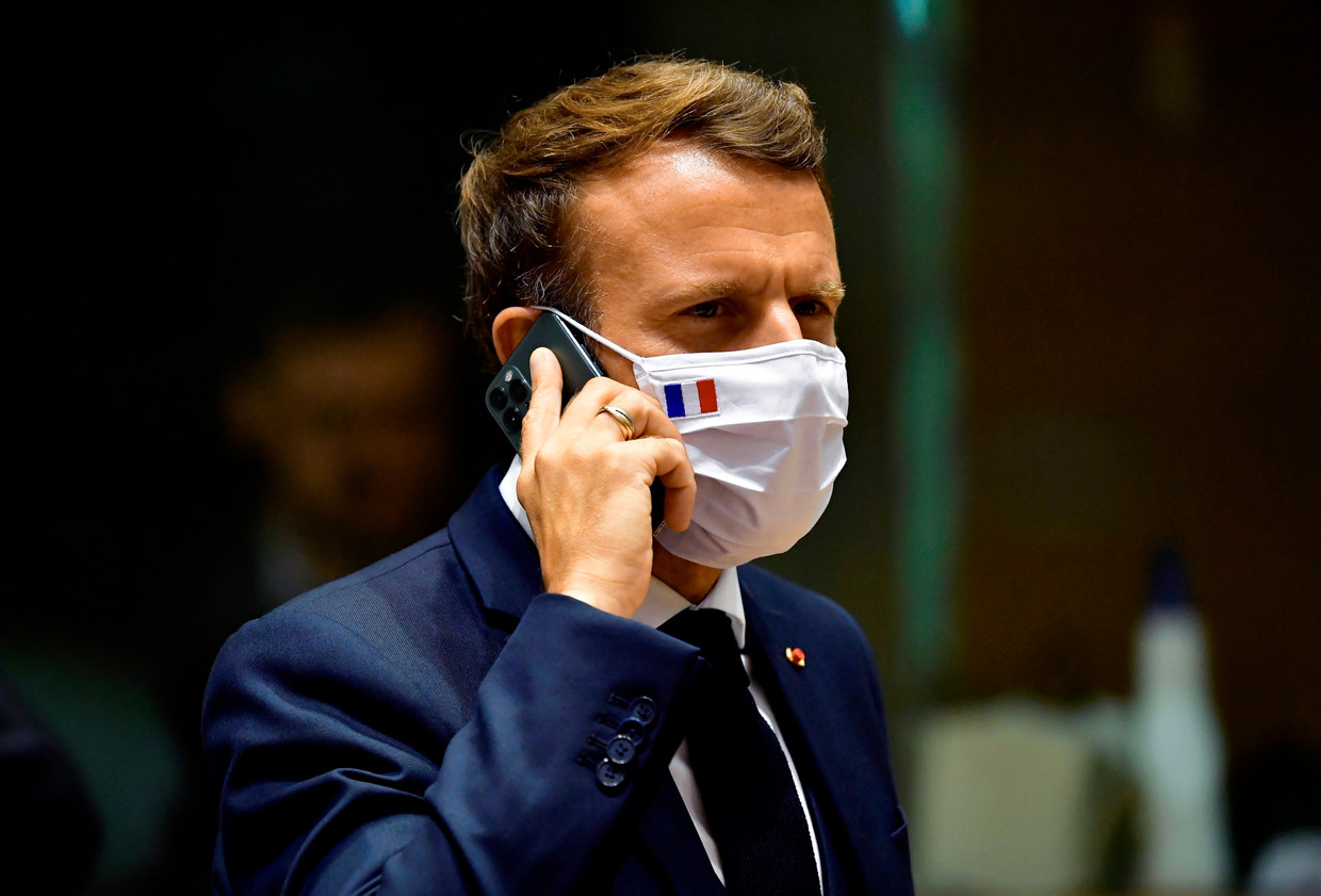 Wellicht werd er dankzij Pegasus ook meegeluisterd met de Franse president Emmanuel Macron.  Beeld AP
