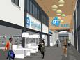 Impressie van de nieuwe passage bij de Albert Heijn in Axel.