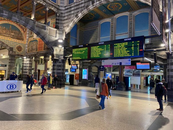 Het station Gent-Sint-Pieters vanochtend.