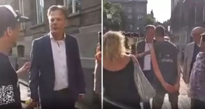 Kamerlid Pieter Omtzigt wordt op het Binnenhof bedreigd door een omstander.