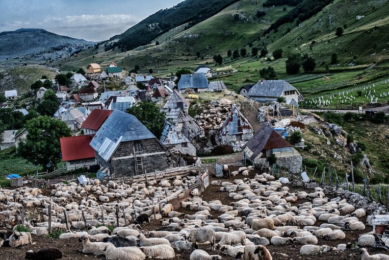 Zicht op Lukomir, op bijna 1.500 meter hoogte. Beeld Tim Dirven