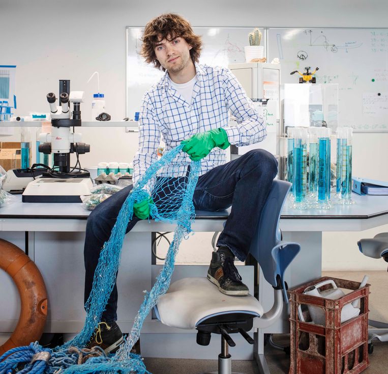Boyan Slat: 'Een idee hebben en dat werkelijkheid zien worden, voor een uitvinder is er geen beter gevoel' Beeld Lars van den Brink