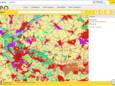 Op Geopunt vind je onder meer het gewestplan, waarop je kunt zien welke bestemmingen bepaalde gebieden gekregen hebben.