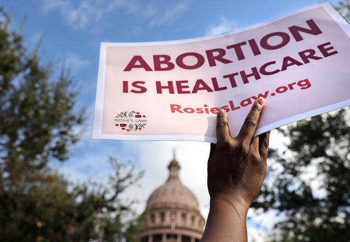 Een betoging tegen de strenge abortuswet in Texas, in oktober van dit jaar.