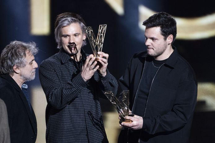 Le chanteur, compositeur et acteur français Aurélien Cotentin alias Orelsan lors des 37e Victoires de la Musique, le 11 février 2022.