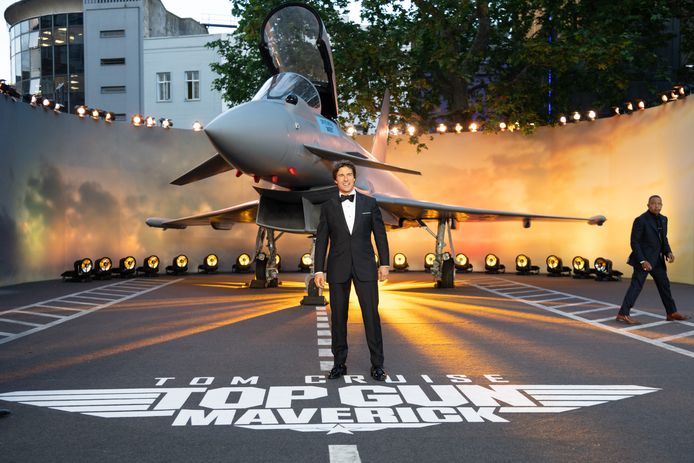 Tom Cruise, op de Royal Performance van "Top Gun: Maverick"  in Londen.