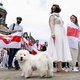 Betogers op de Dam eisen vrijlating politieke gevangenen Belarus