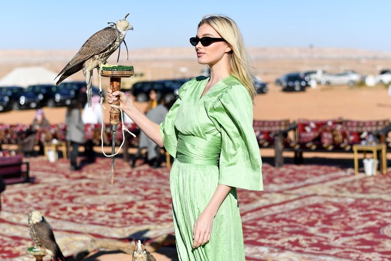 Influencer Elsa Hosk in Saoedi-Arabië. Beeld Daniele Venturelli/Getty Images
