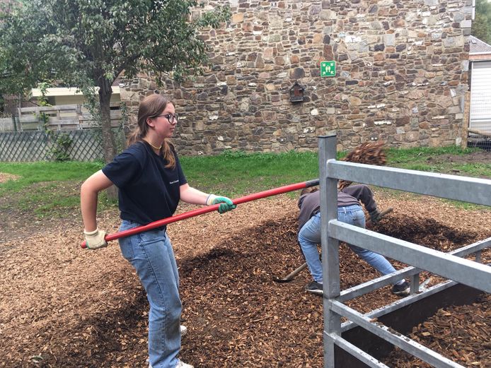 Zesdejaars Duffels SintNorbertusInstituut knappen Waalse schooltuin