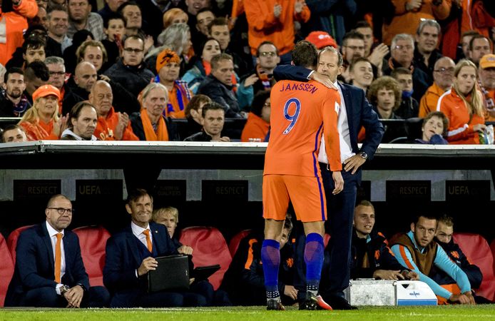Vincent Janssen (links) en Danny Blind (rechts)