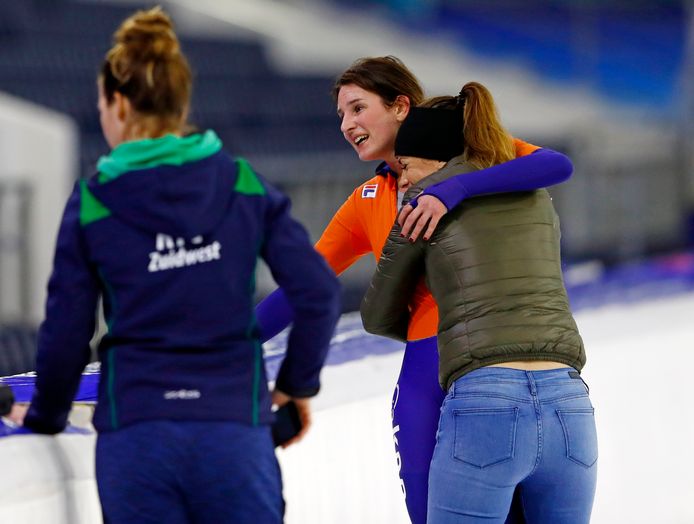 Lisette van der Geest na haar tien kilometer