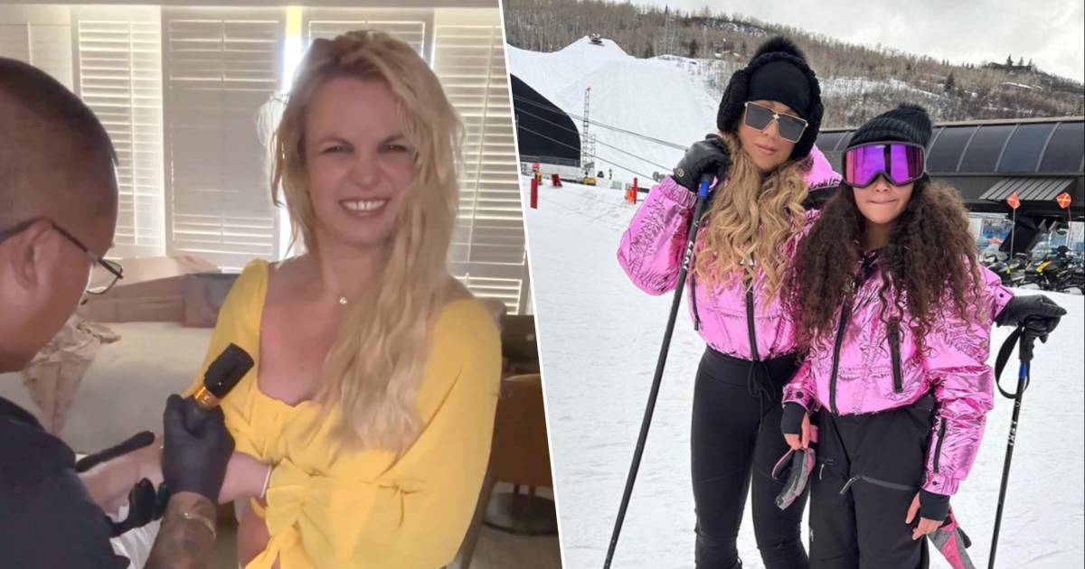 CELEBRITÀ 24/7.  Britney Spears si è fatta un tatuaggio e Mariah Carey sceglie gli abiti coordinati sulle piste |  Gente famosa