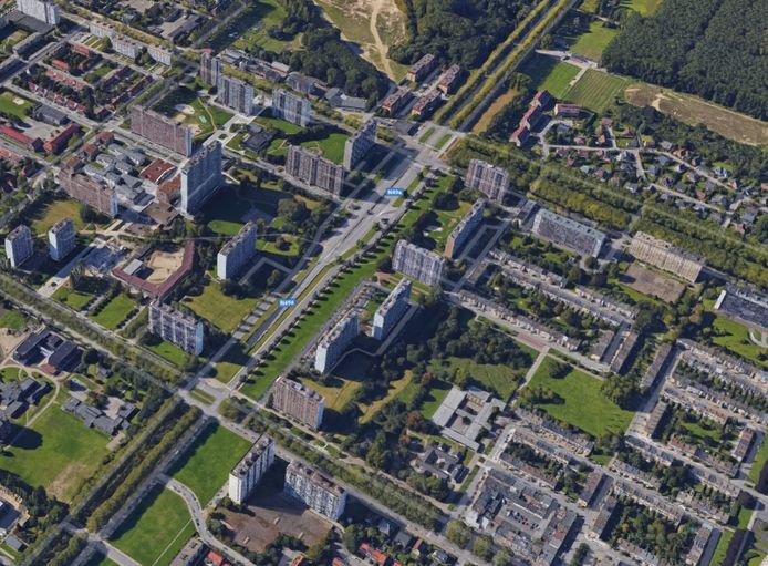 Op Antwerpen-Linkeroever is er veel hoogbouw.