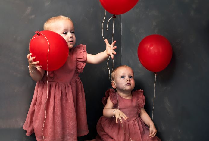 Mila en Zara Kwakman (3), twee-eiig.