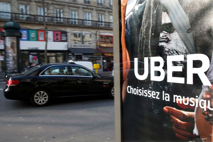 Reclame voor Uber in Parijs.