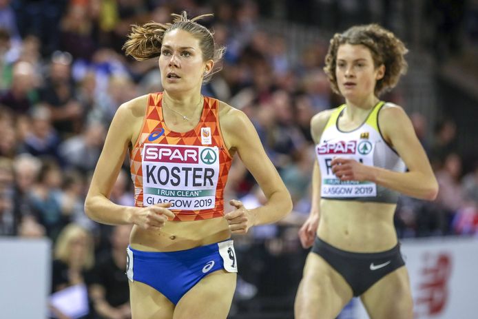 Maureen Koster eerder dit jaar op de EK indoor in Glasgow.