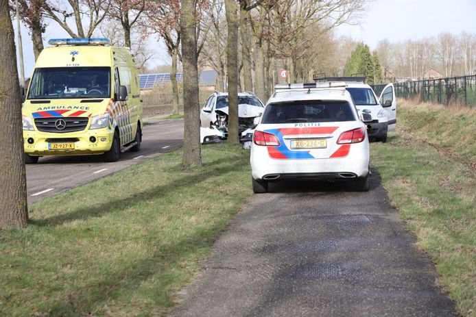 Een auto botste tegen een boom in Schaijk.
