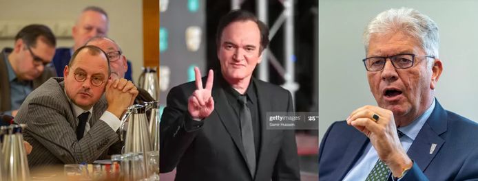 Politieke Pulp Fiction in de Bergse politiek. Wie voert de beste regie? Of kunnen Arjan van der Weegen (l) en Frank Petter (r) toch niet tippen aan Quentin Tarantino.