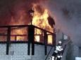 Felle brand bij de boulevard van Kijkduin in 1992.