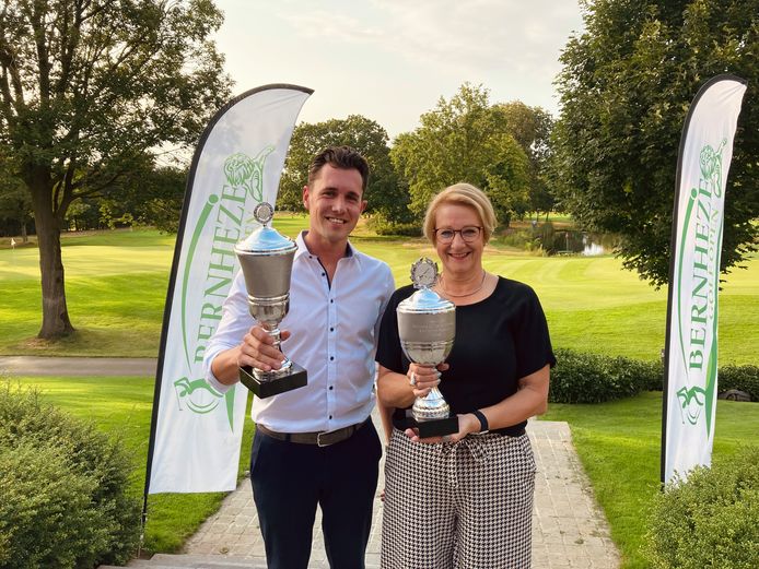 Yno van Erp en Cia Kocken de nieuwe golfkampioenen van Bernheze.