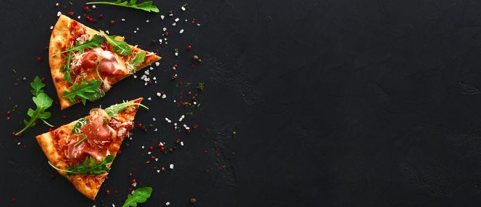 Pizza. Foto ter illustratie.