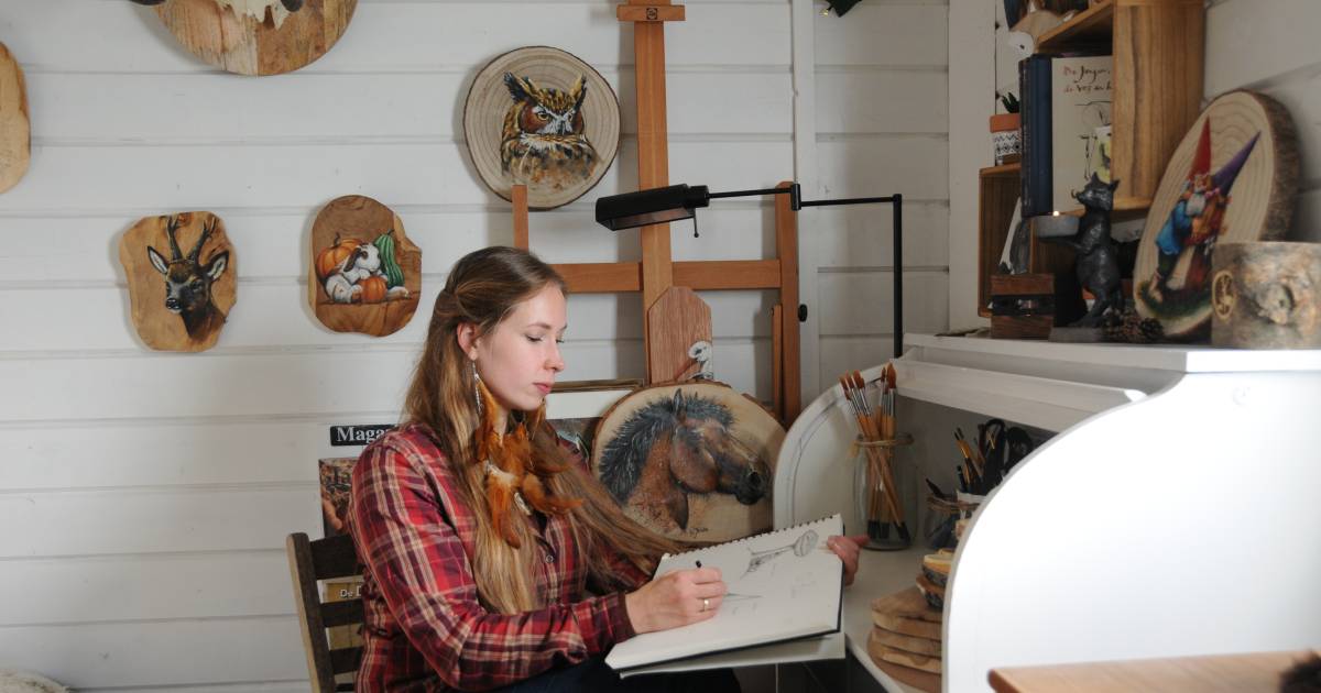 Jetske is dol op sprookjes en dat zie je terug in haar schilderijtjes