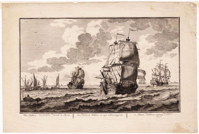 VOC-schip De Rooswijk zou er ongeveer zo hebben uitgezien Beeld -