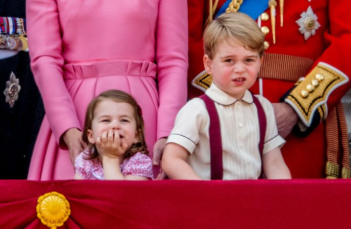 Prinses Charlotte en prins George.