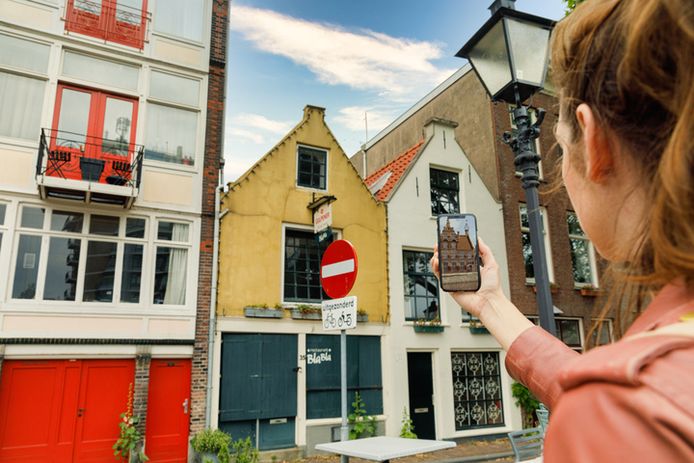 Met de app TimeTransit Delfshaven kun je zien hoe het er in 1620 uitzag.