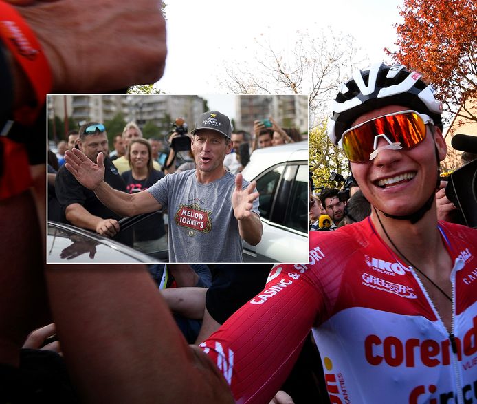 Mathieu van der Poel. Inzet: Lance Armstrong.