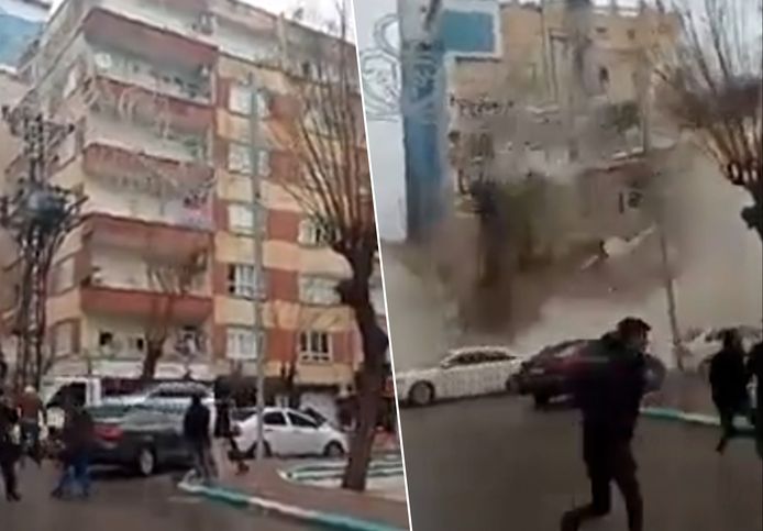 Gebouwen storten in Turkse stad na aardbeving