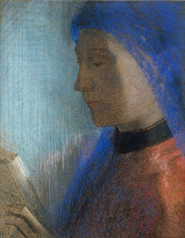 'Lezende vrouw', circa 1995-1900. Beeld Odilon Redon, Kröller-Müller Museum