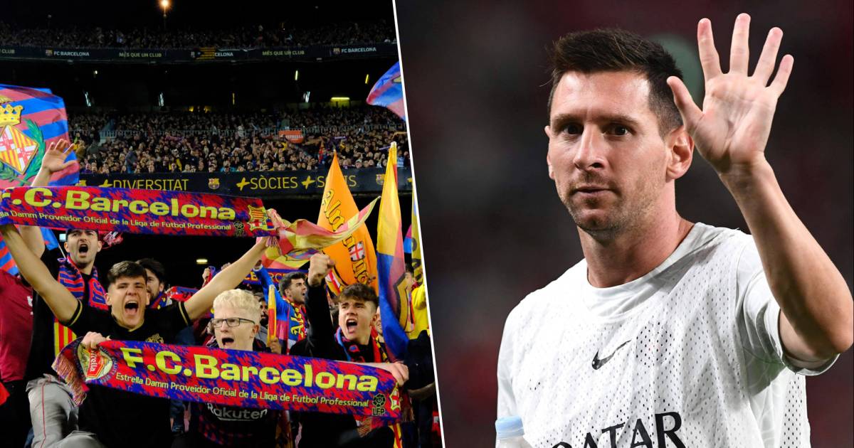 KIJK. Luide boodschap Camp nou: Barça-fans bezingen Messi tijdens Clásico | Buitenlands Voetbal | hln.be