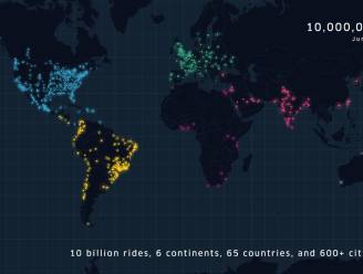 Uber viert tien miljardste rit: deze video toont hoe snel taxidienst hele wereld inpalmde