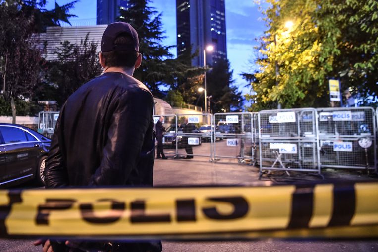 Het consulaat van Saudi-Arabië in Istanbul. Beeld AFP