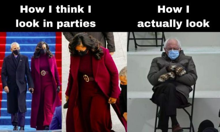 Een knaller onder meme-liefhebbers: Bernie Sanders. Beeld web