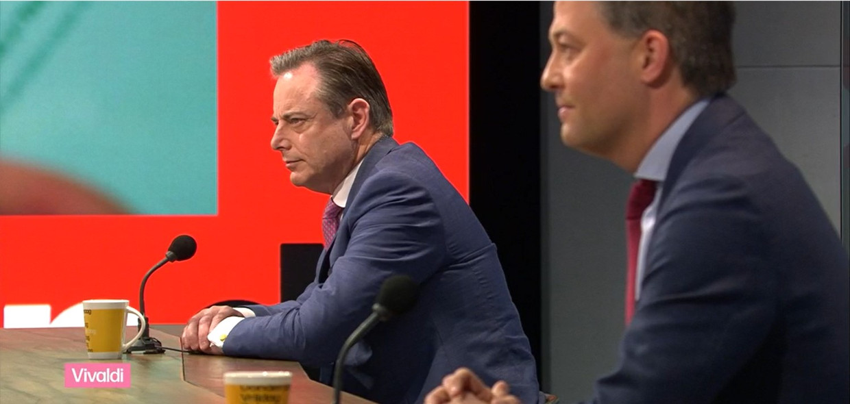 Bart De Wever en Egbert Lachaert in 'De Zevende Dag' op Eén Beeld VRT