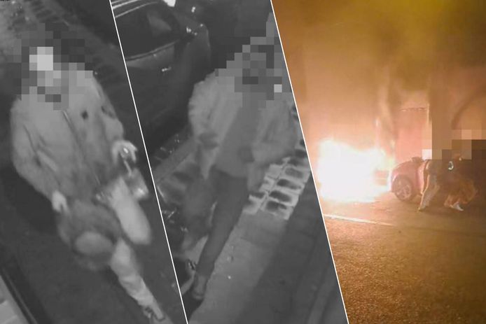 Het parket heeft drie verdachten opgepakt in het onderzoek naar de brandstichting van twee auto's in Menen.  / Enkele buren proberen andere auto's te verzetten om erger te voorkomen.