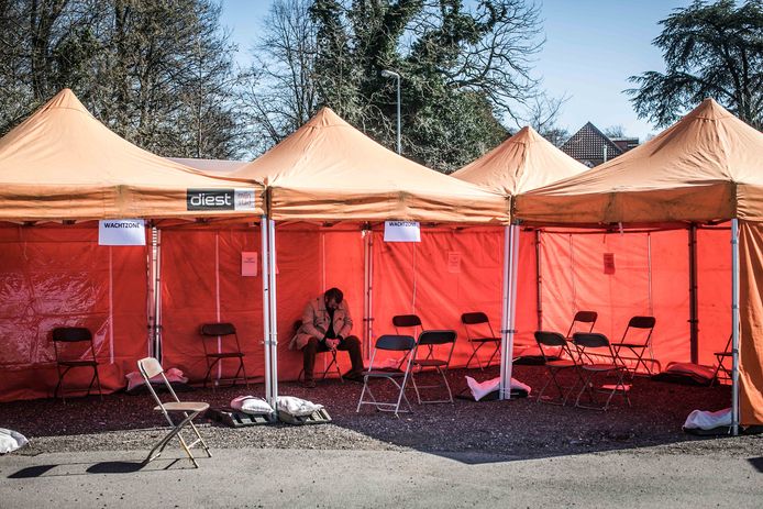 Een huisartsen-triagepost in Diest (Vlaams-Brabant). (achieffoto)