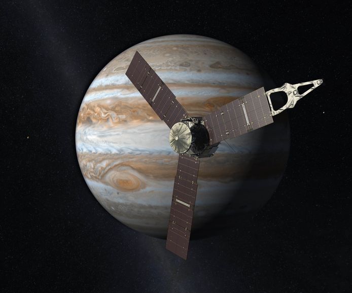 Impressie van de planeet Jupiter.
