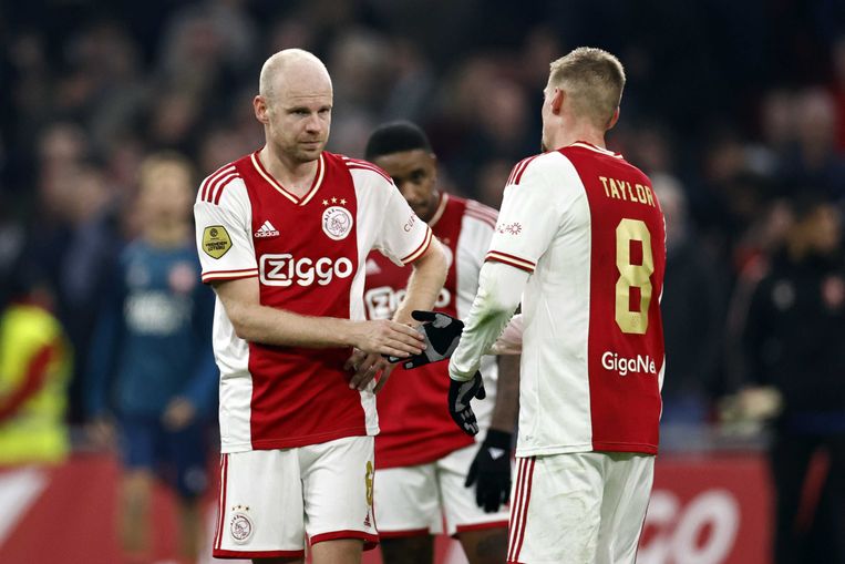 Davy Klaassen  na afloop van de Nederlandse eredivisie wedstrijd tussen Ajax Amsterdam en FC Twente in de Johan Cruijff Arena op 14 januari. Beeld ANP