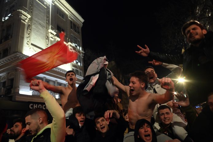 Feest in Skopje.