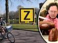 Kunstenaar Theo van Meerendonk plaatste een jaar geleden het metershoge gele bord met de ‘Z’.