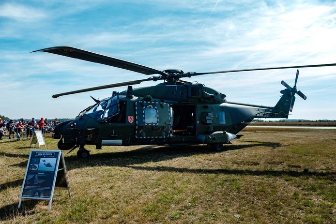 Een NH-90 Kaaiman-helikopter op de Sanicole Airshow. Archiefbeeld.
