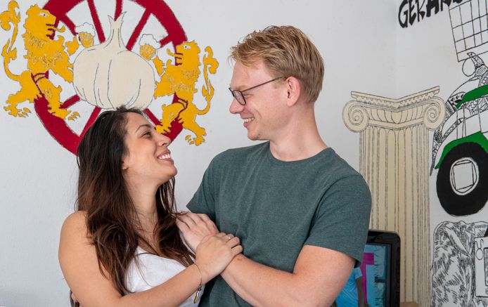 Frank van Rossum met zijn Panamese vriendin Alejandra.